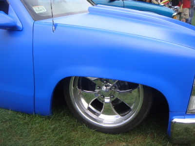 flat blue car paint