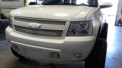 Finally installed led pods in headlights Chevy Tahoe Forum